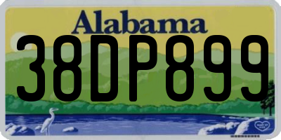 AL license plate 38DP899