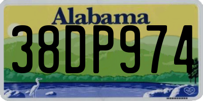 AL license plate 38DP974