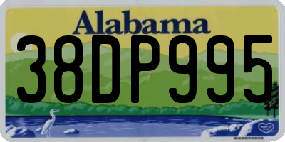 AL license plate 38DP995