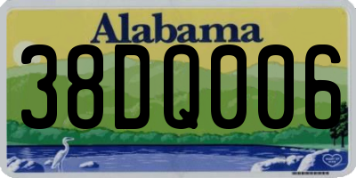 AL license plate 38DQ006
