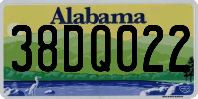 AL license plate 38DQ022