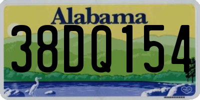 AL license plate 38DQ154