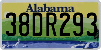 AL license plate 38DR293
