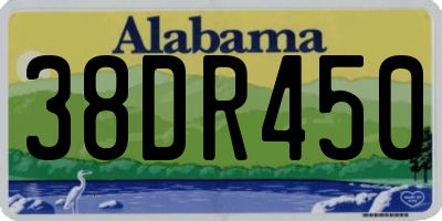 AL license plate 38DR450