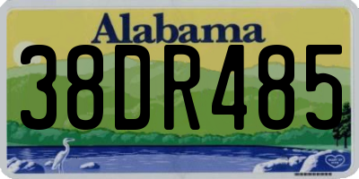 AL license plate 38DR485