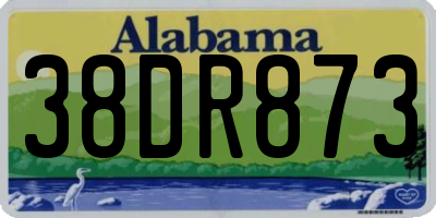 AL license plate 38DR873