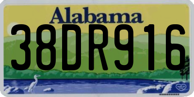 AL license plate 38DR916