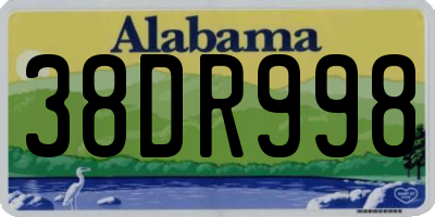 AL license plate 38DR998