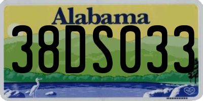 AL license plate 38DS033