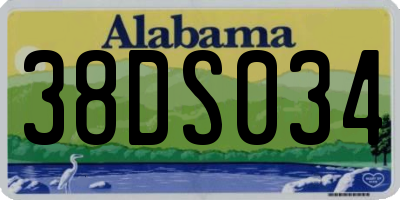 AL license plate 38DS034
