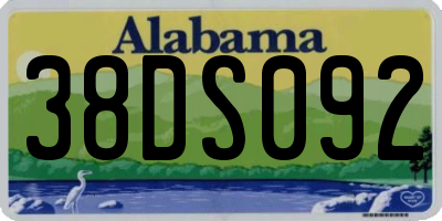 AL license plate 38DS092