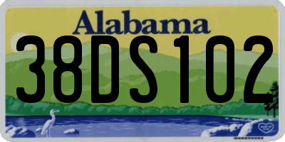 AL license plate 38DS102