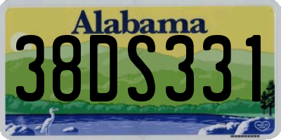 AL license plate 38DS331