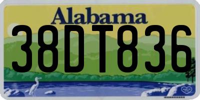 AL license plate 38DT836