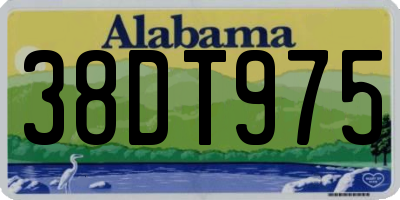AL license plate 38DT975