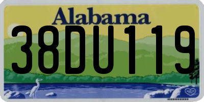 AL license plate 38DU119