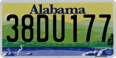 AL license plate 38DU177