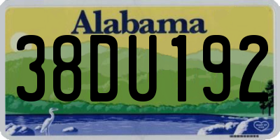 AL license plate 38DU192