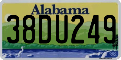 AL license plate 38DU249