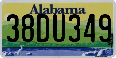 AL license plate 38DU349