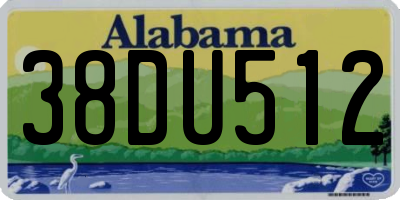 AL license plate 38DU512