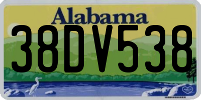 AL license plate 38DV538