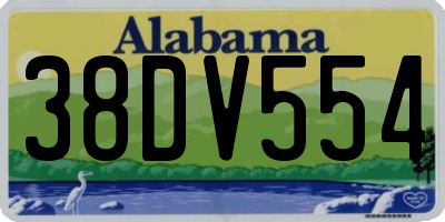 AL license plate 38DV554