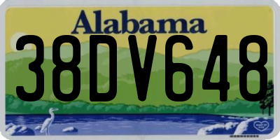 AL license plate 38DV648
