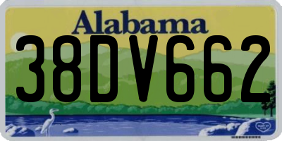 AL license plate 38DV662