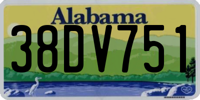 AL license plate 38DV751