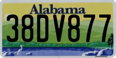 AL license plate 38DV877