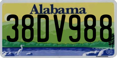 AL license plate 38DV988