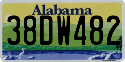 AL license plate 38DW482