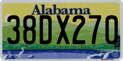 AL license plate 38DX270