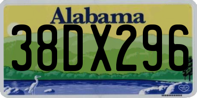 AL license plate 38DX296