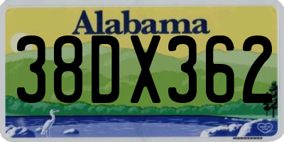 AL license plate 38DX362