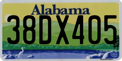 AL license plate 38DX405