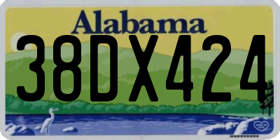 AL license plate 38DX424
