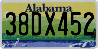 AL license plate 38DX452