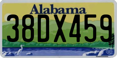 AL license plate 38DX459