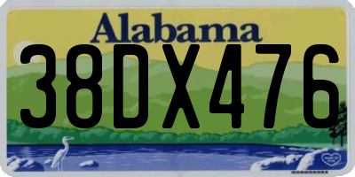 AL license plate 38DX476