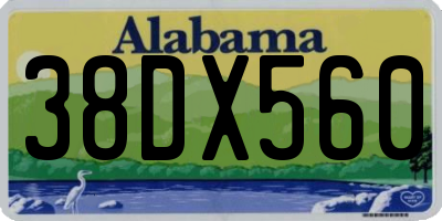 AL license plate 38DX560