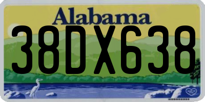 AL license plate 38DX638