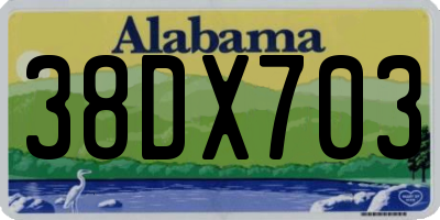 AL license plate 38DX703