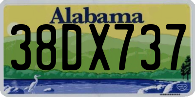 AL license plate 38DX737