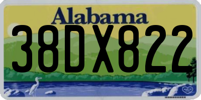 AL license plate 38DX822