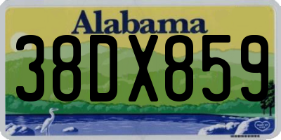 AL license plate 38DX859