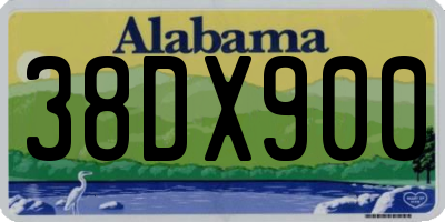 AL license plate 38DX900