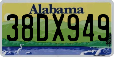 AL license plate 38DX949