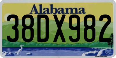 AL license plate 38DX982